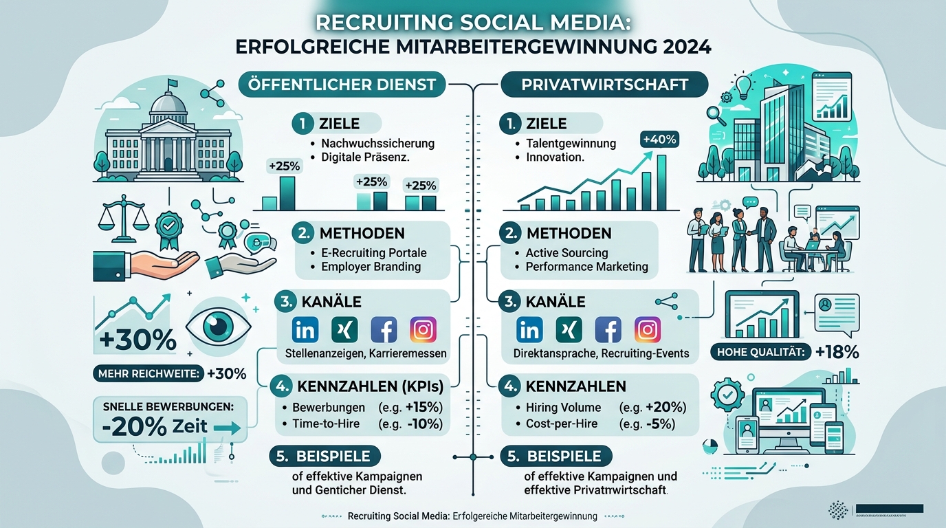 Recruiting Social Media: Erfolgreiche Mitarbeitergewinnung 2026 Infografik: recruiting social media