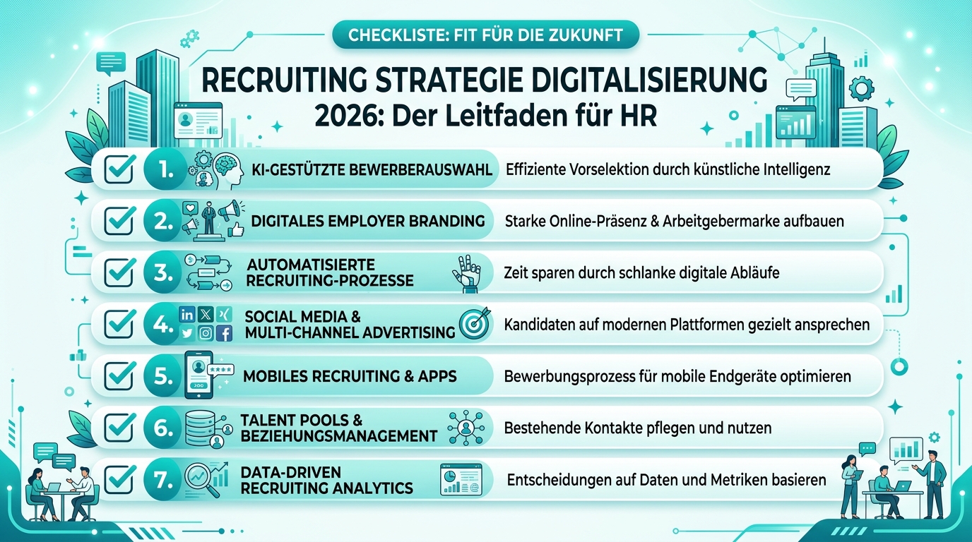 Recruiting Strategie Digitalisierung 2026: Der Leitfaden für HR Infografik: recruiting strategie digitalisierung