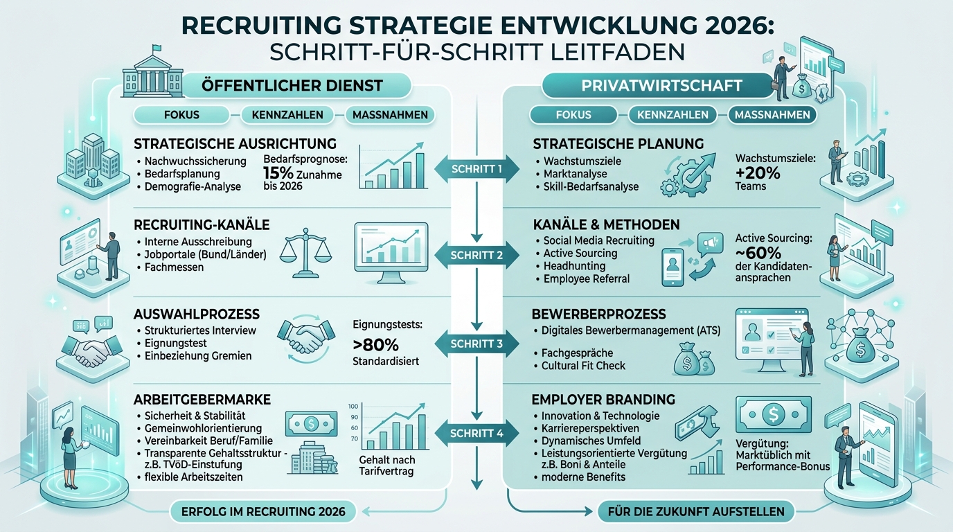 Recruiting Strategie Entwicklung 2026: Schritt-für-Schritt Leitfaden Infografik: recruiting strategie entwicklung
