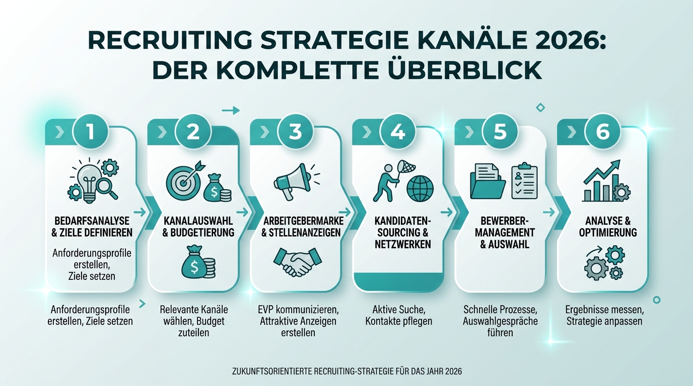 Recruiting Strategie Kanäle 2026: Der komplette Überblick Infografik: recruiting strategie kanäle