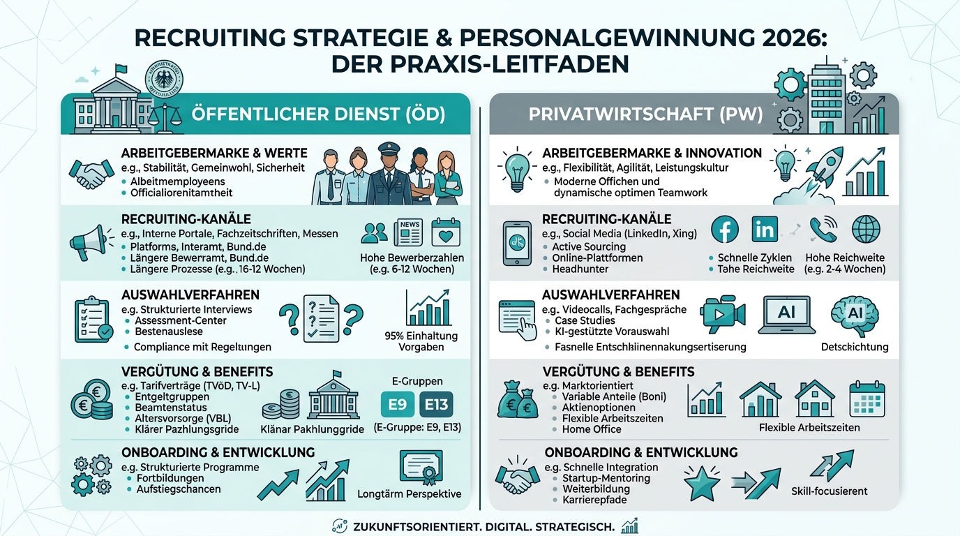 Recruiting Strategie & Personalgewinnung 2026: Der Praxis-Leitfaden Infografik: recruiting strategie personalgewinnung