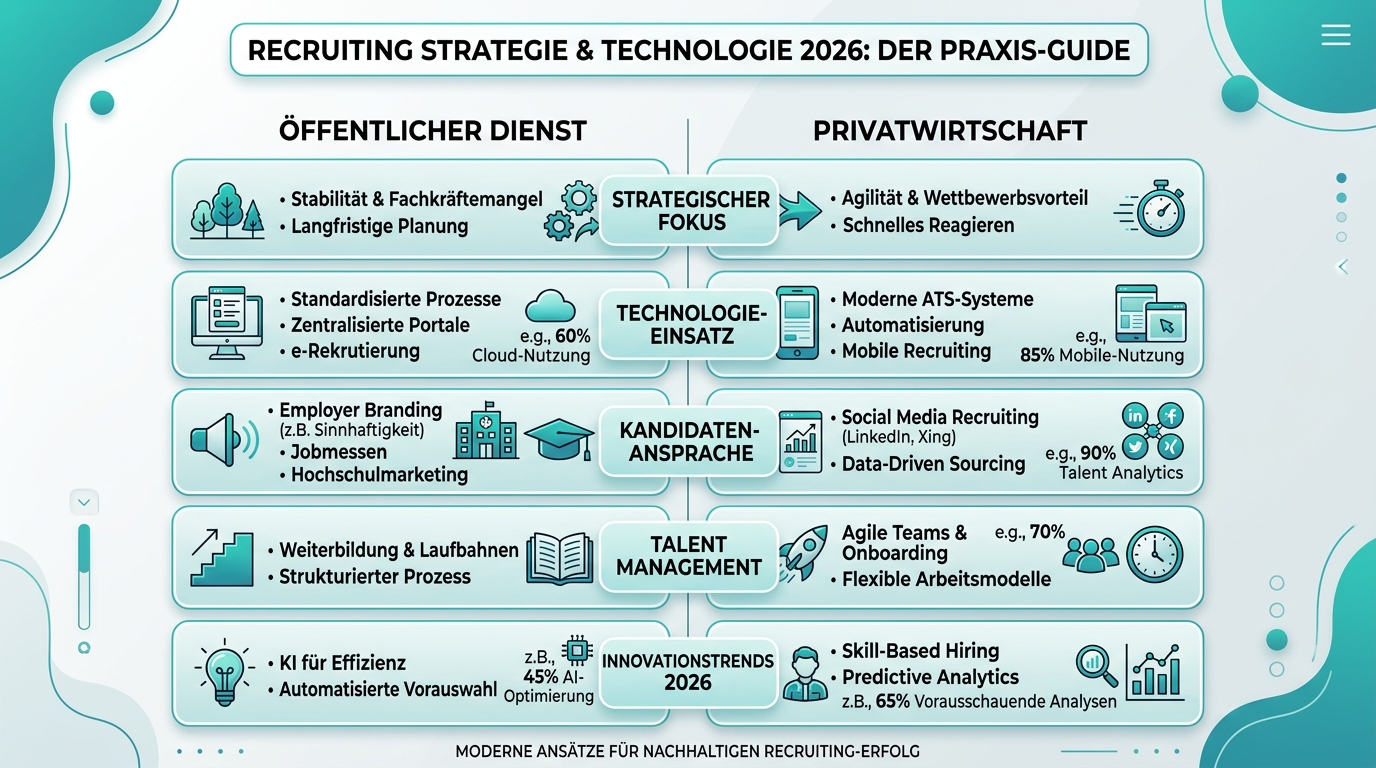 Recruiting Strategie & Technologie 2026: Der Praxis-Guide Infografik: recruiting strategie technologie