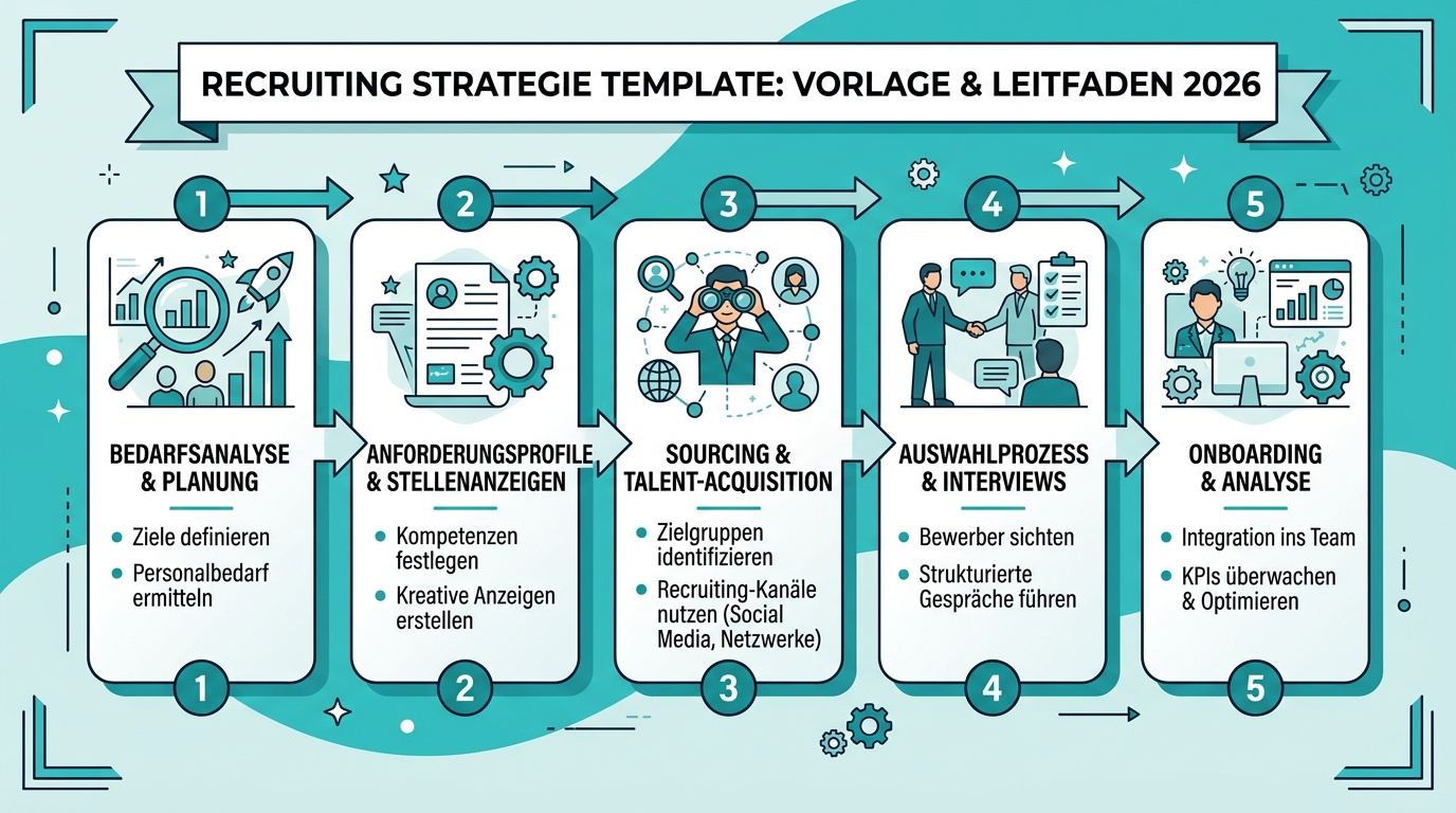 Recruiting Strategie Template: Vorlage & Leitfaden 2026 Infografik: recruiting strategie template