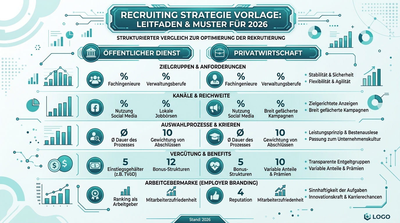 Recruiting Strategie Vorlage: Leitfaden & Muster für 2026 Infografik: recruiting strategie vorlage