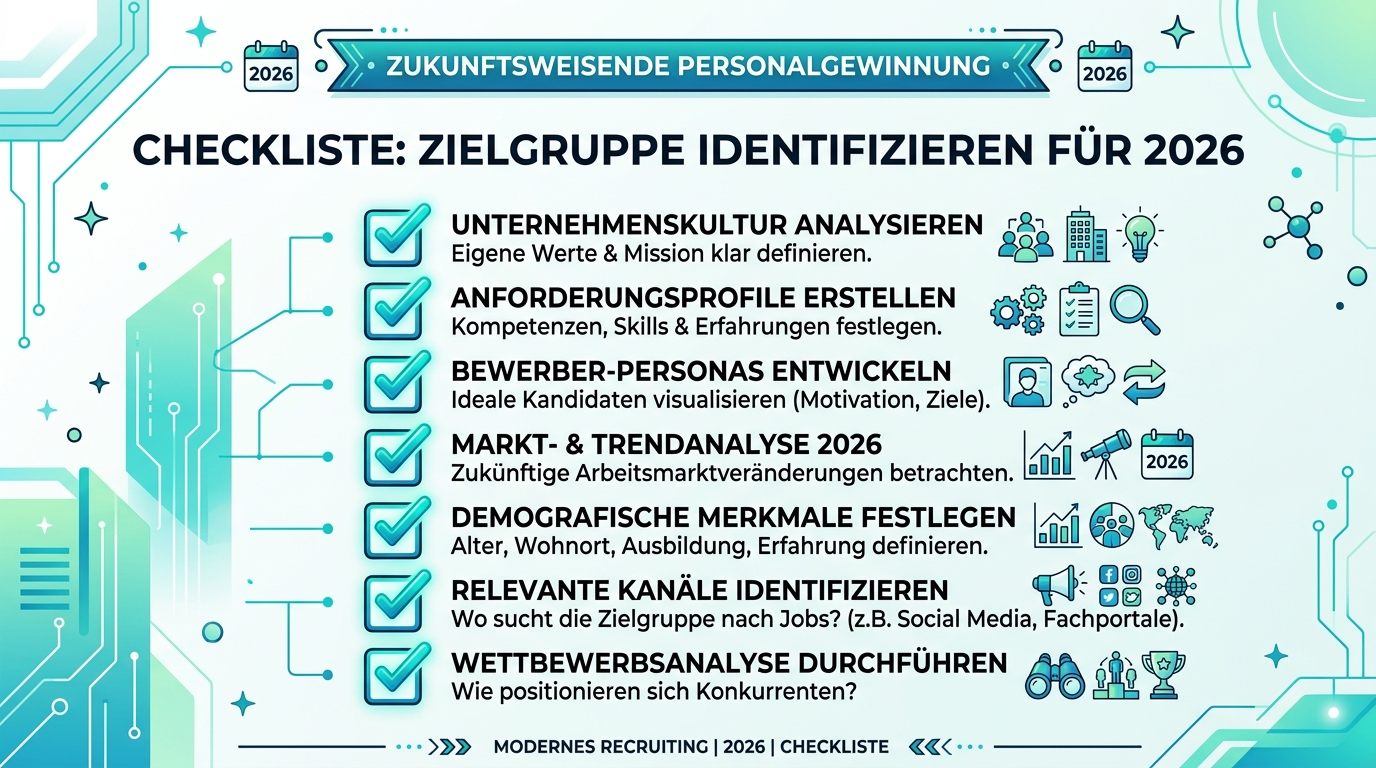 Recruiting Strategie: Zielgruppe identifizieren in 2026 Infografik: recruiting strategie zielgruppe identifizieren