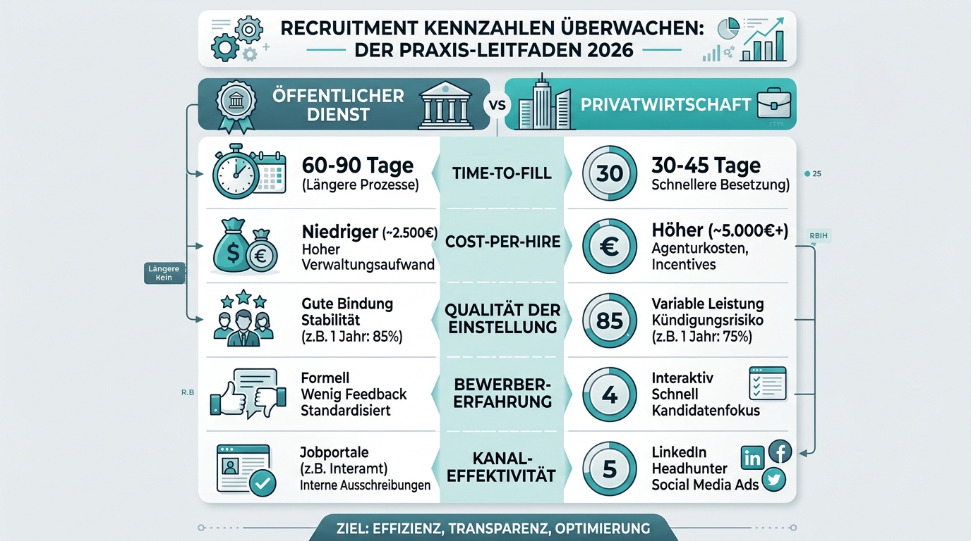 Recruitment Kennzahlen überwachen: Der Praxis-Leitfaden 2026 Infografik: recruitment kennzahlen überwachen