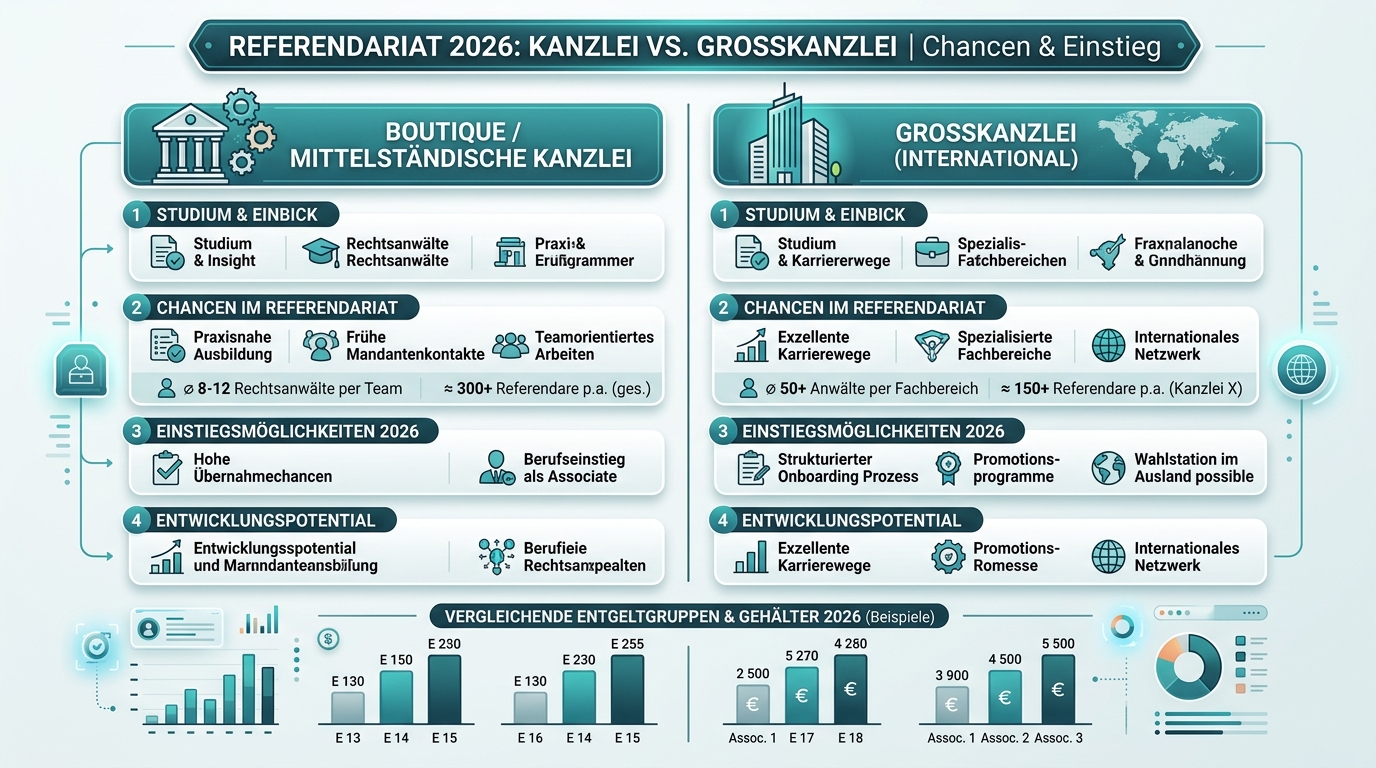Infografik: referendariat kanzlei großkanzlei