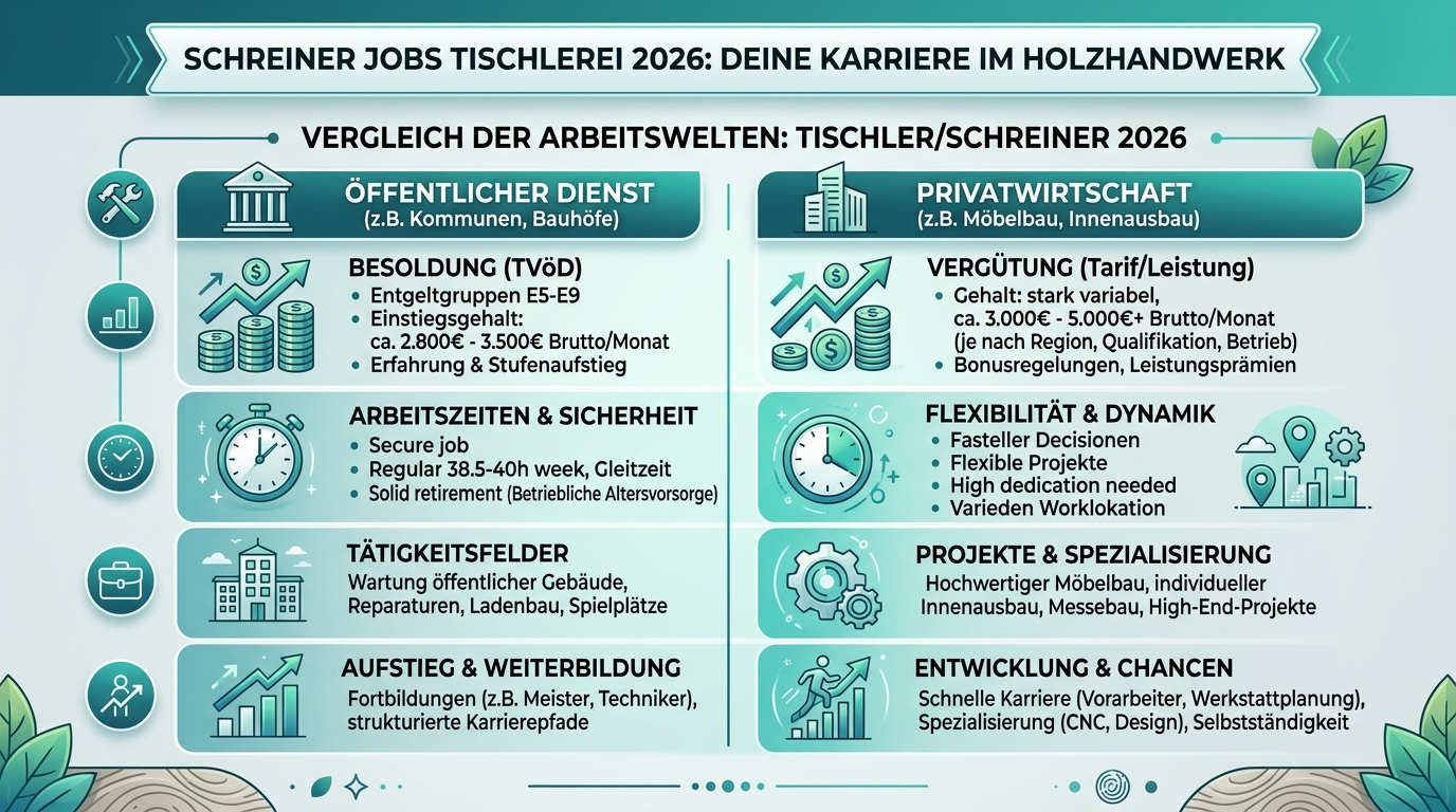 Infografik: schreiner jobs tischlerei