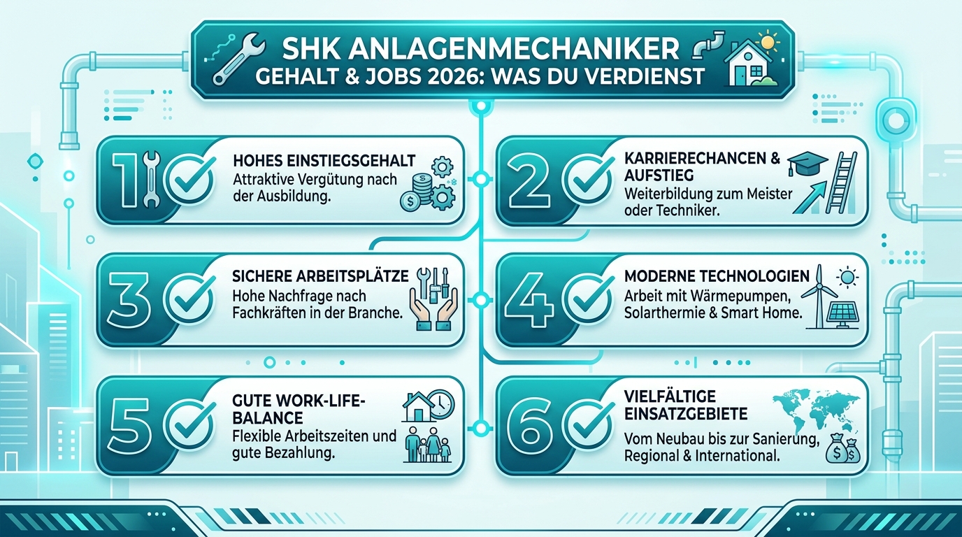 Infografik: shk anlagenmechaniker gehalt jobs