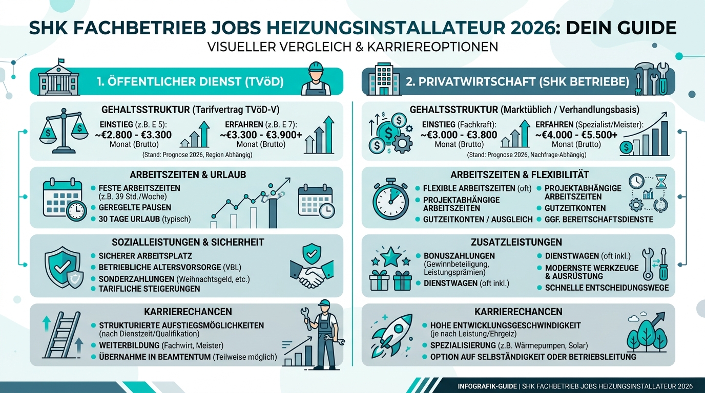 Infografik: shk fachbetrieb jobs heizungsinstallateur