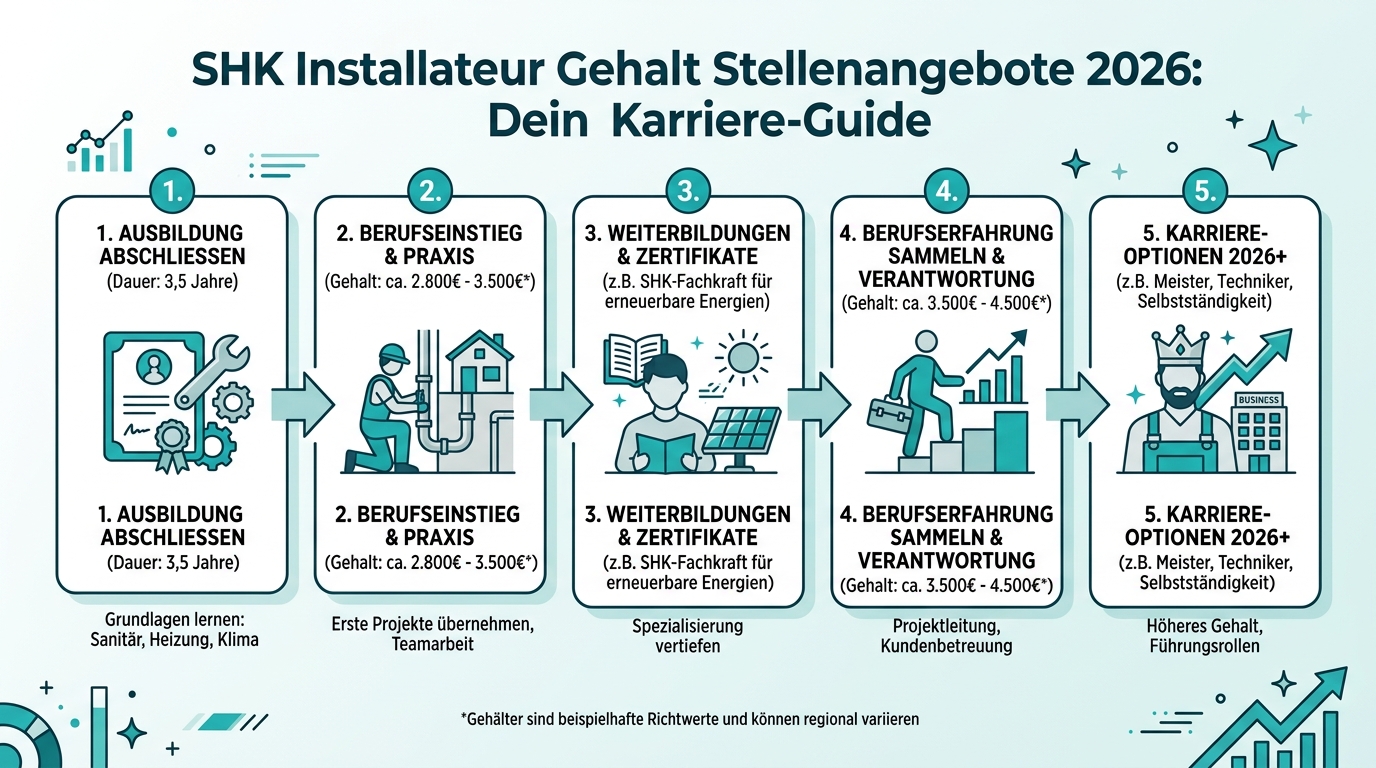 Infografik: shk installateur gehalt stellenangebote