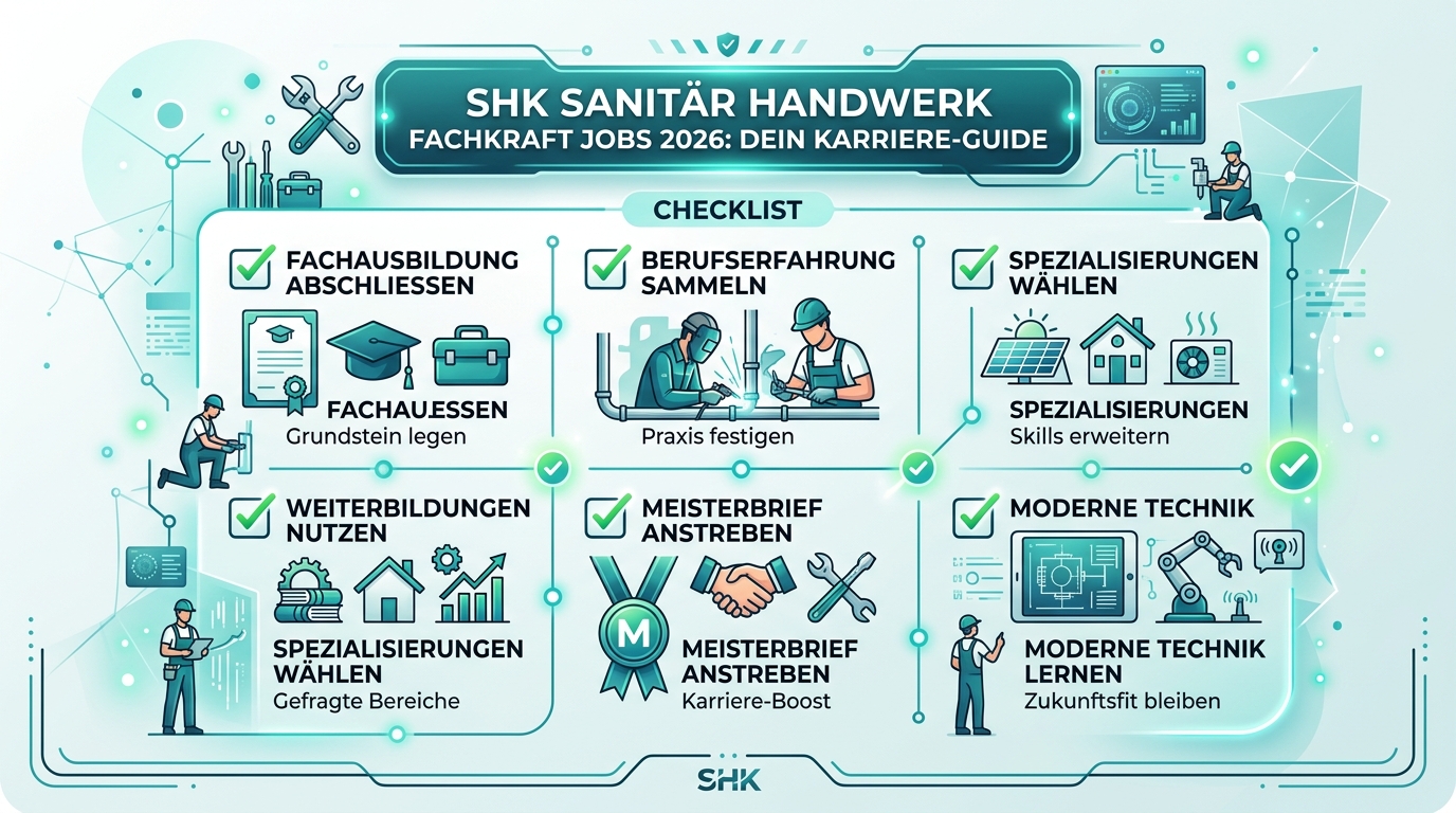 Infografik: shk sanitär handwerk fachkraft jobs