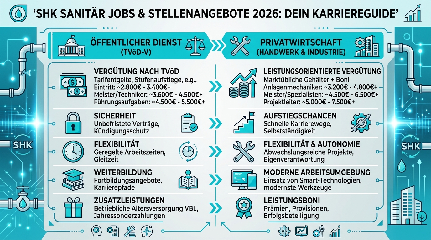 Infografik: shk sanitär jobs stellenangebote