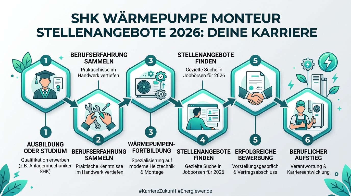 Infografik: shk wärmepumpe monteur stellenangebote
