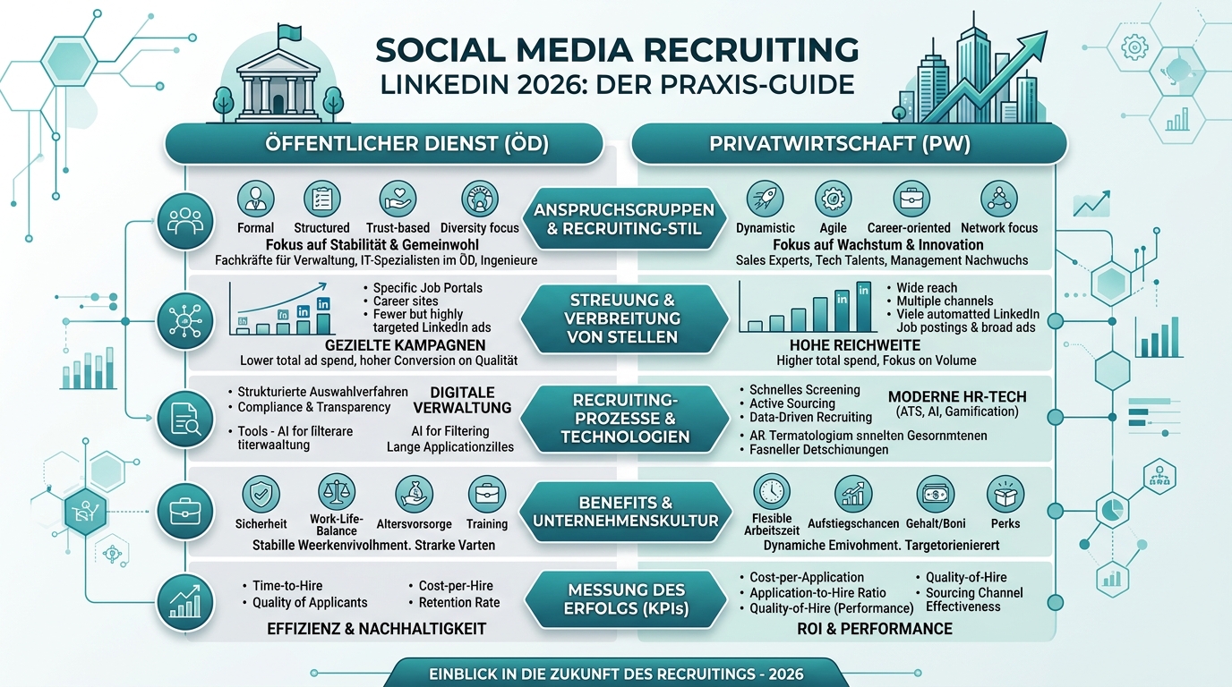 Social Media Recruiting LinkedIn 2026: Der Praxis-Guide Infografik: social media recruiting linkedin