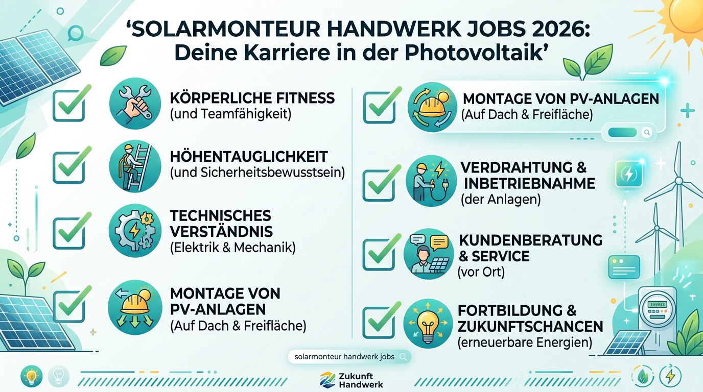 Infografik: solarmonteur handwerk jobs