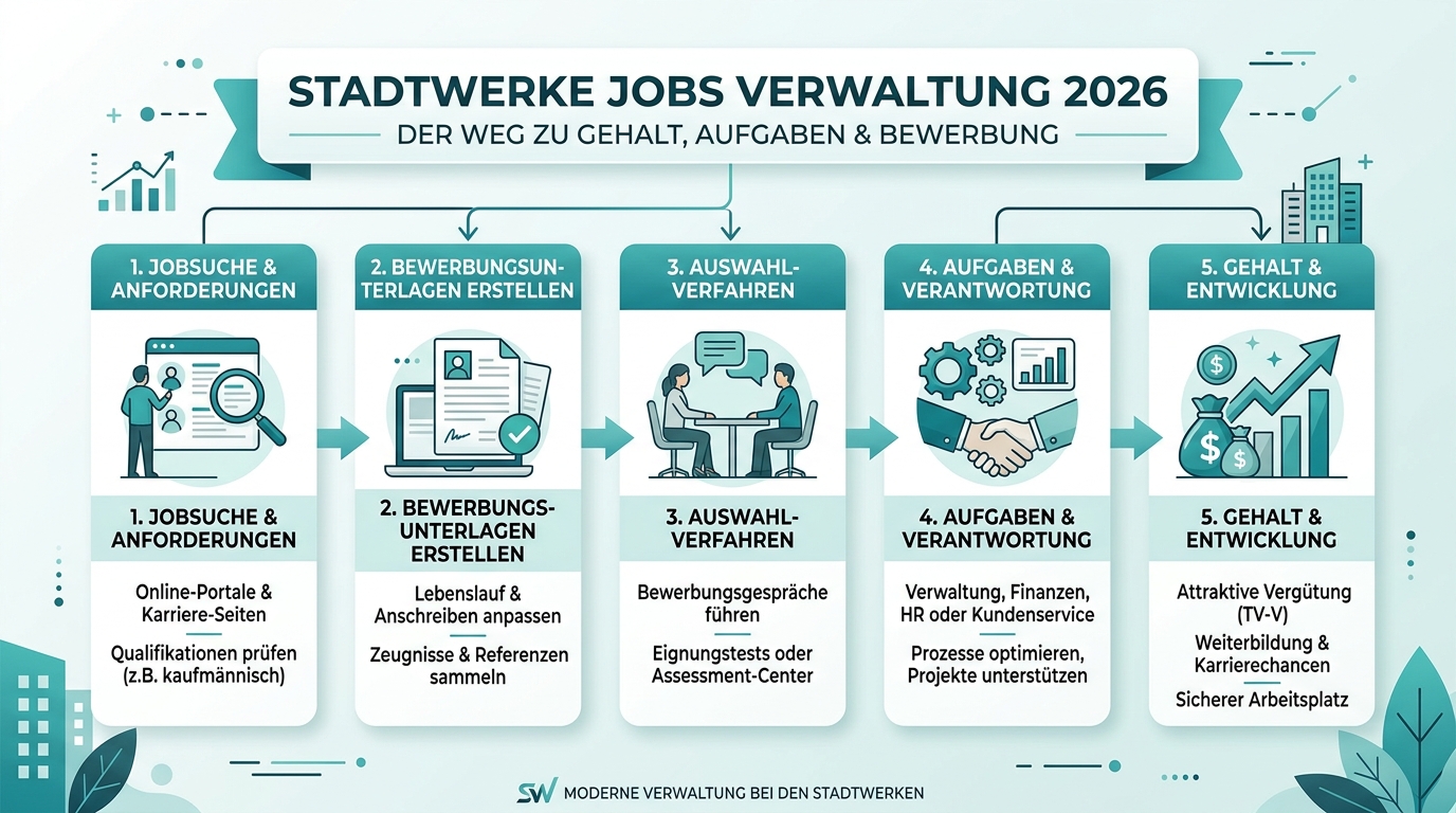 Infografik: stadtwerke jobs verwaltung