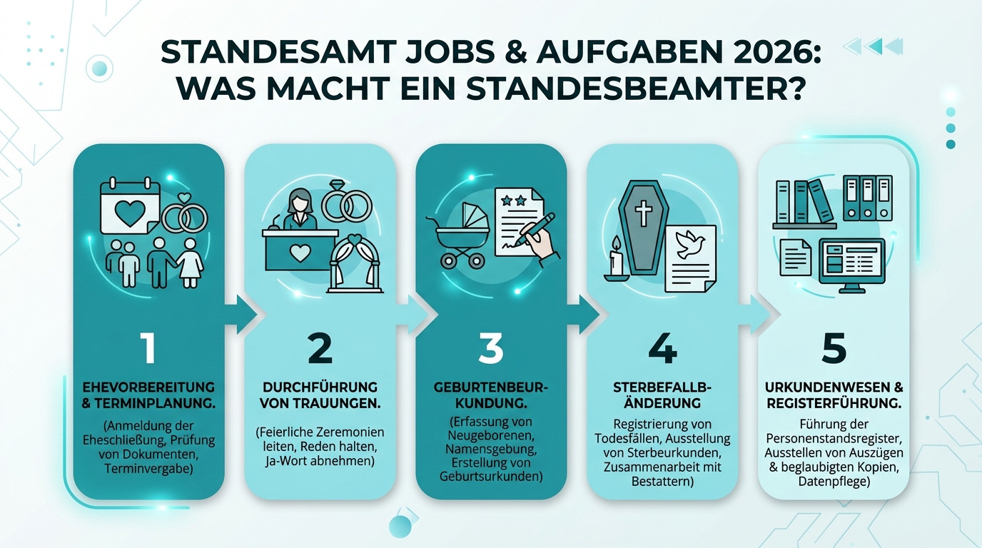 Infografik: standesamt jobs aufgaben