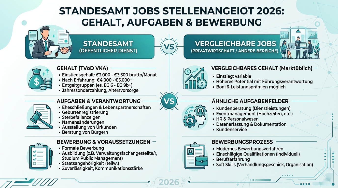 Infografik: standesamt jobs stellenangebot