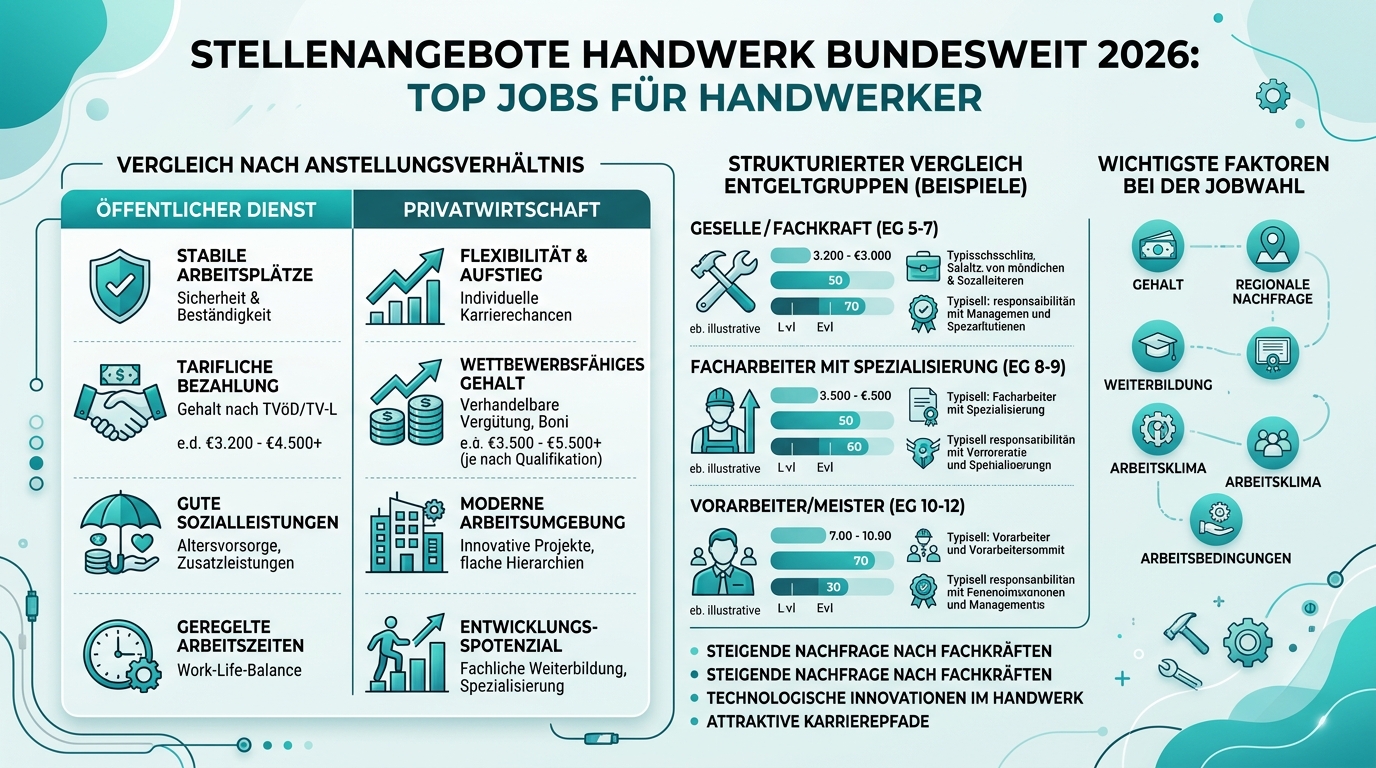 Infografik: stellenangebote handwerk bundesweit