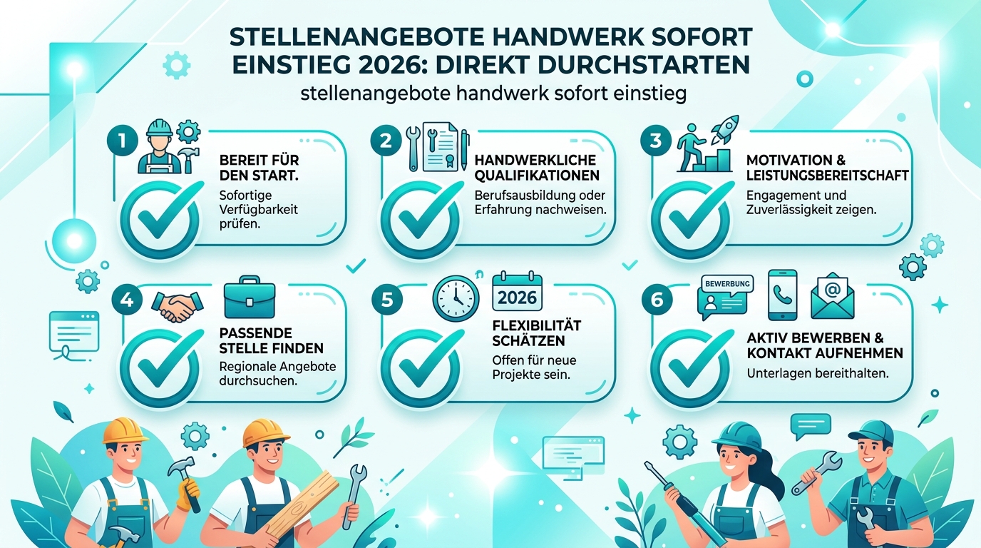 Infografik: stellenangebote handwerk sofort einstieg