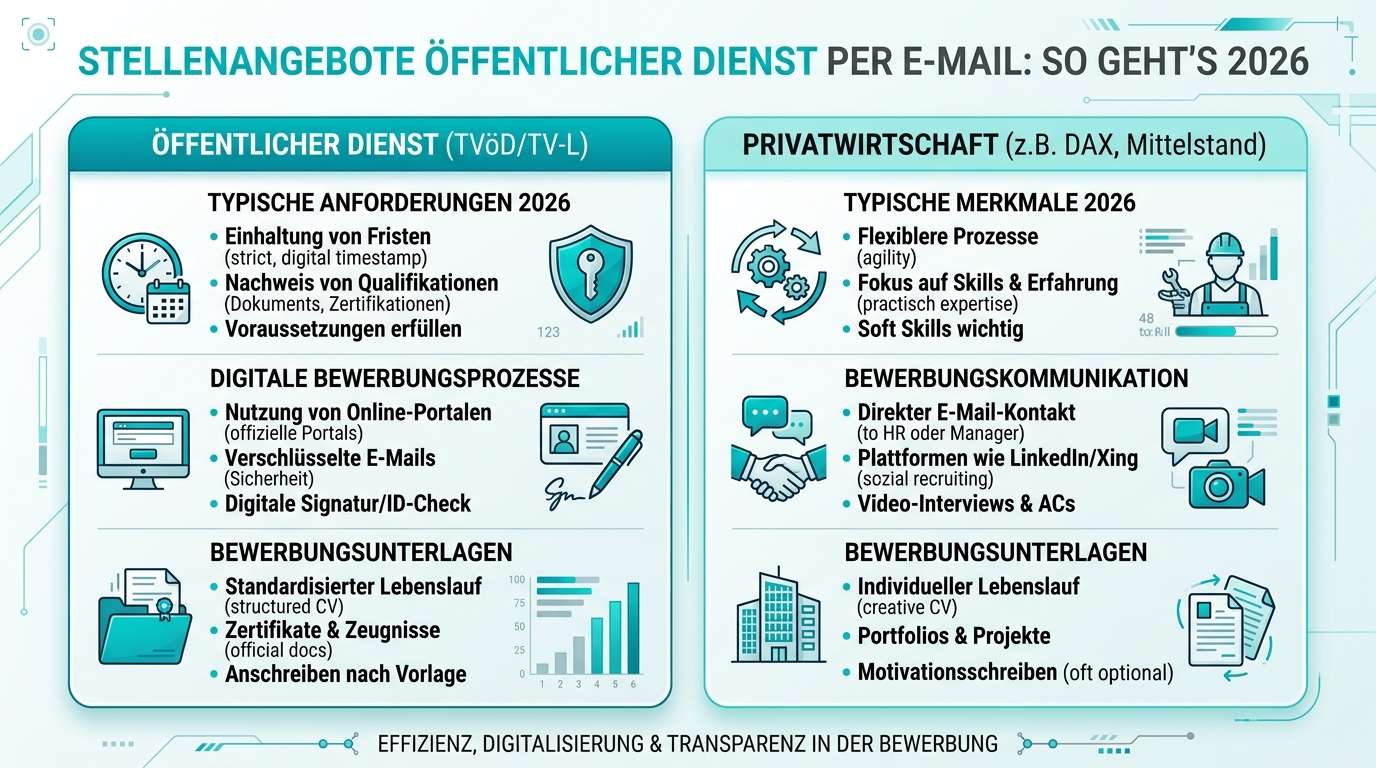 Infografik: stellenangebote öffentlicher dienst per email