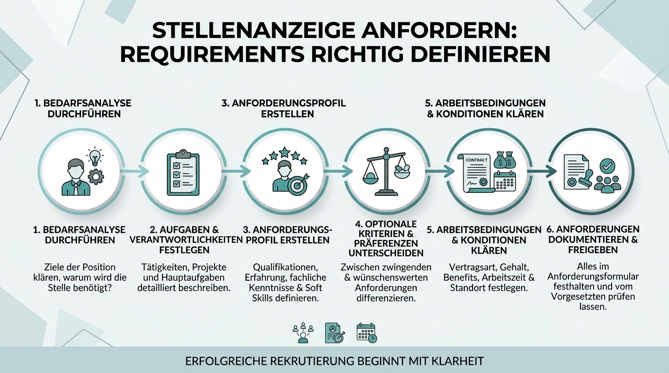 Infografik: stellenanzeige anfordern requirements