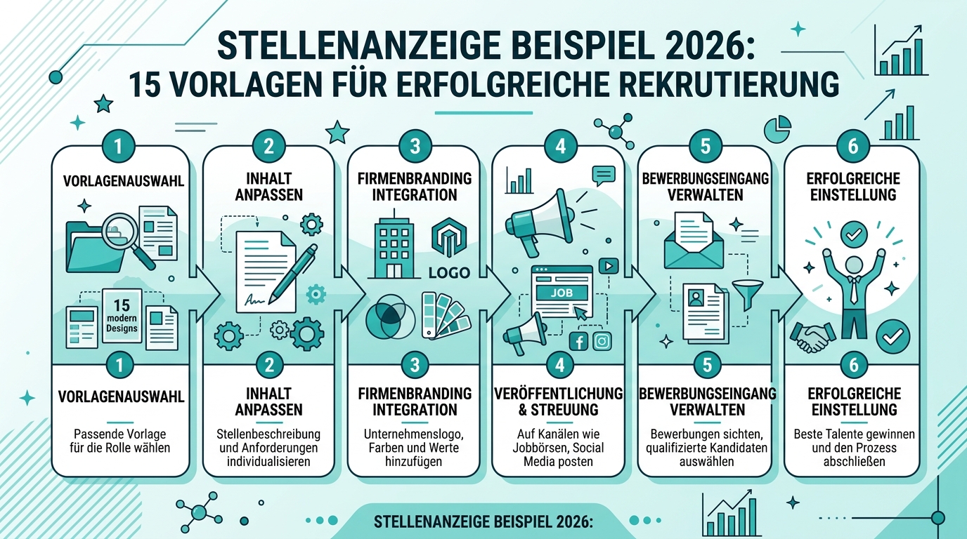 Stellenanzeige Beispiel 2026: 15 Vorlagen für erfolgreiche Rekrutierung Infografik: stellenanzeige beispiel