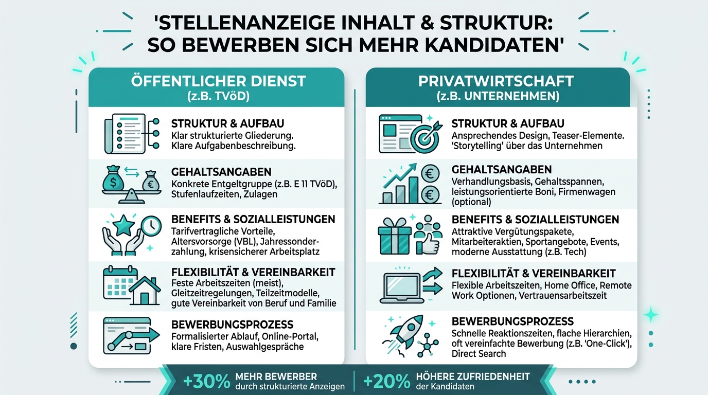 Infografik: stellenanzeige inhalt struktur