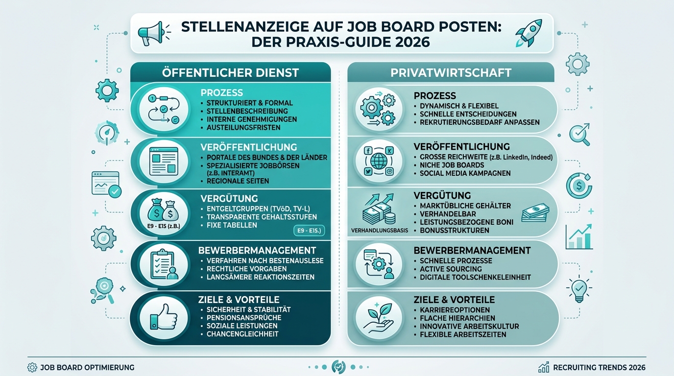 Infografik: stellenanzeige job board posten