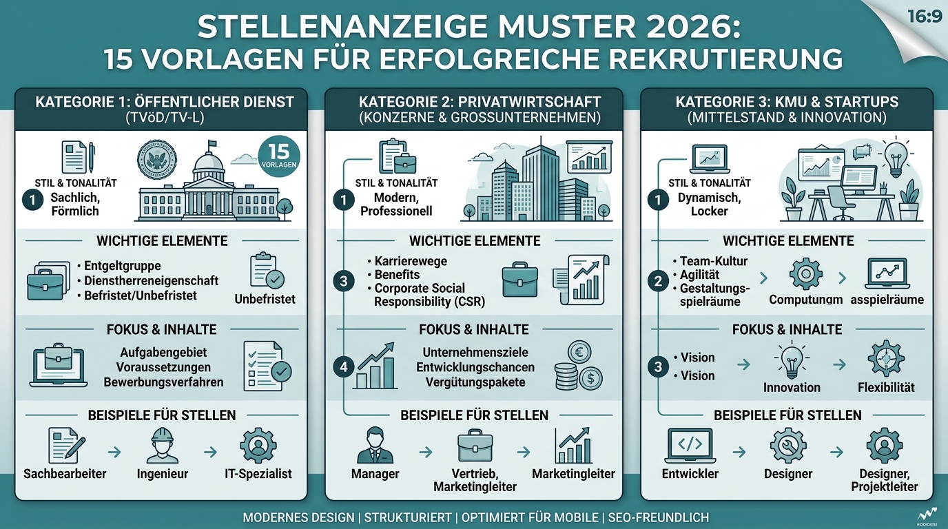 Stellenanzeige Muster 2026: 15 Vorlagen für erfolgreiche Rekrutierung Infografik: stellenanzeige muster