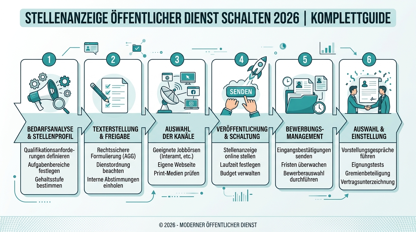 Infografik: stellenanzeige öffentlicher dienst schalten