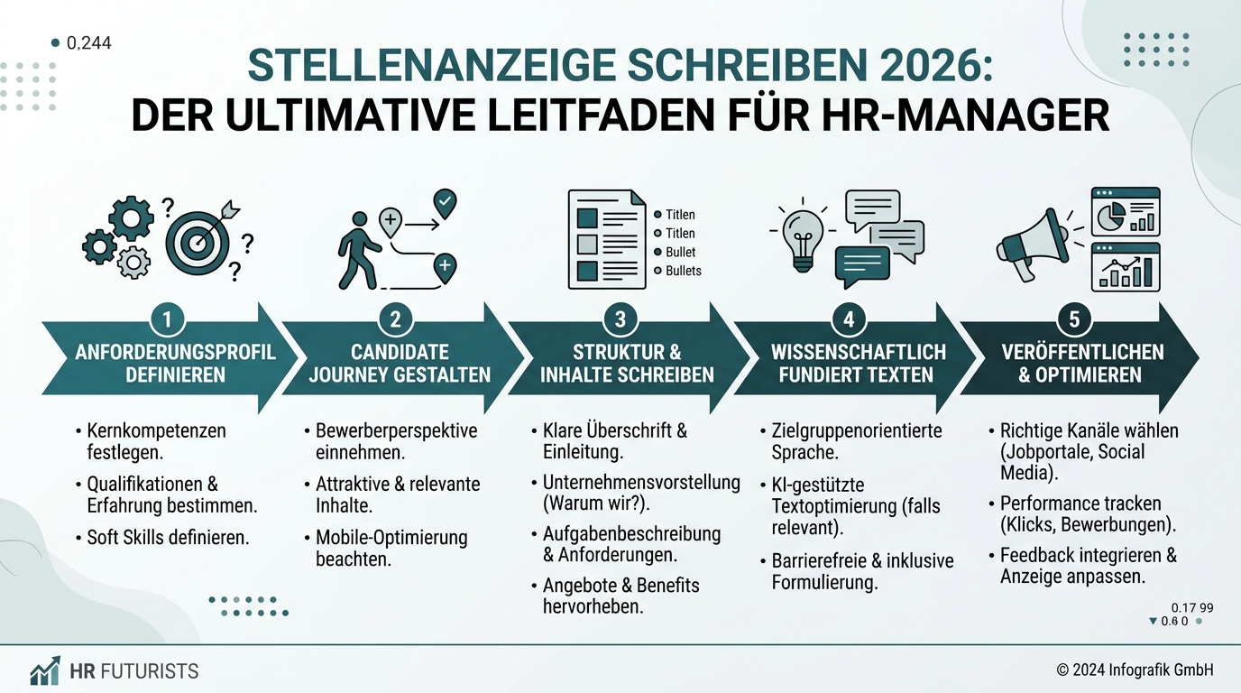 Stellenanzeige schreiben 2026: Der ultimative Leitfaden für HR-Manager Infografik: stellenanzeige schreiben