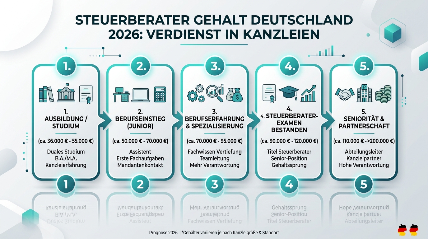 Infografik: steuerberater gehalt deutschland