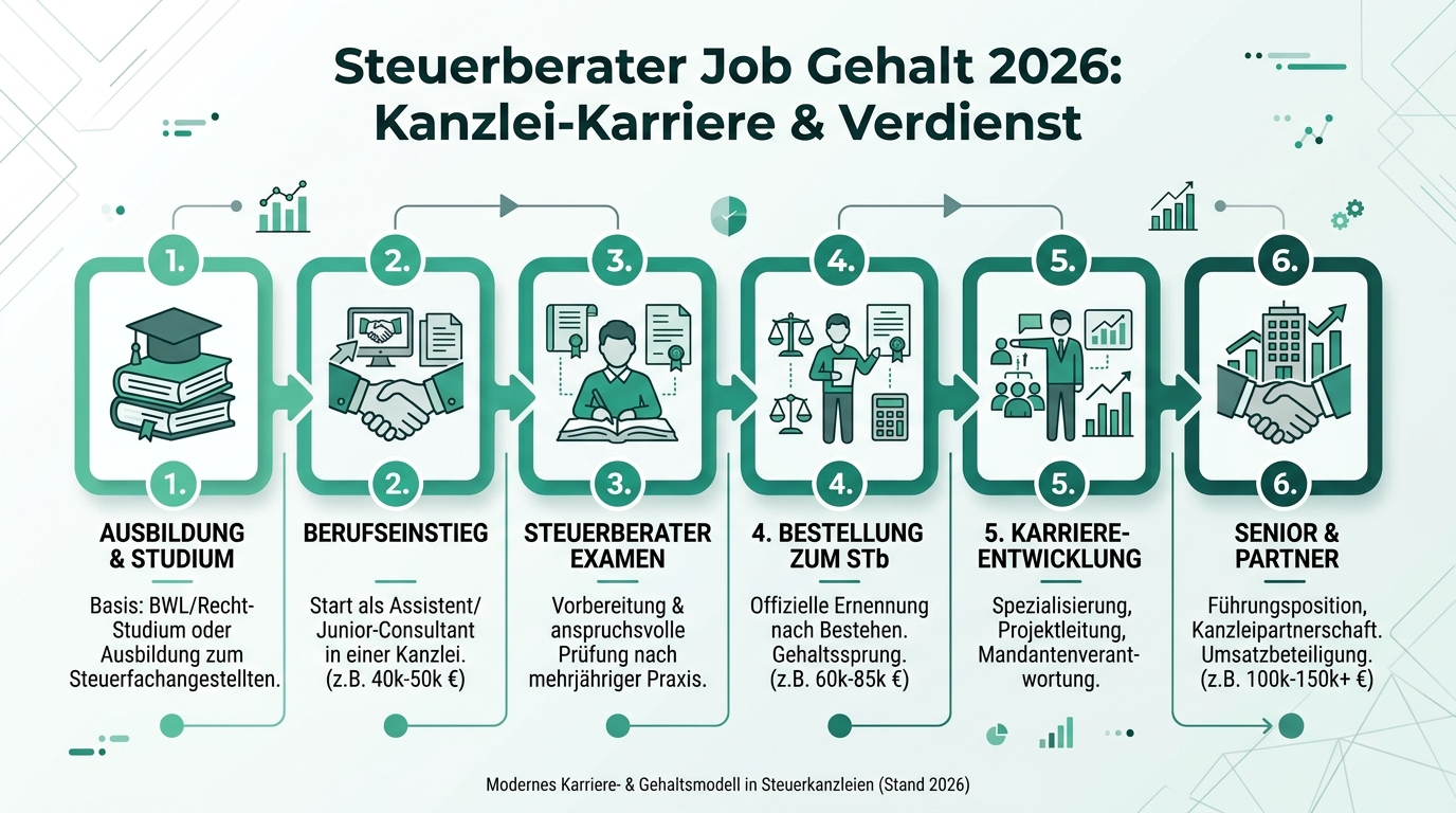 Infografik: steuerberater job gehalt