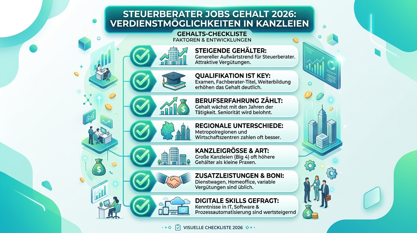 Infografik: steuerberater jobs gehalt