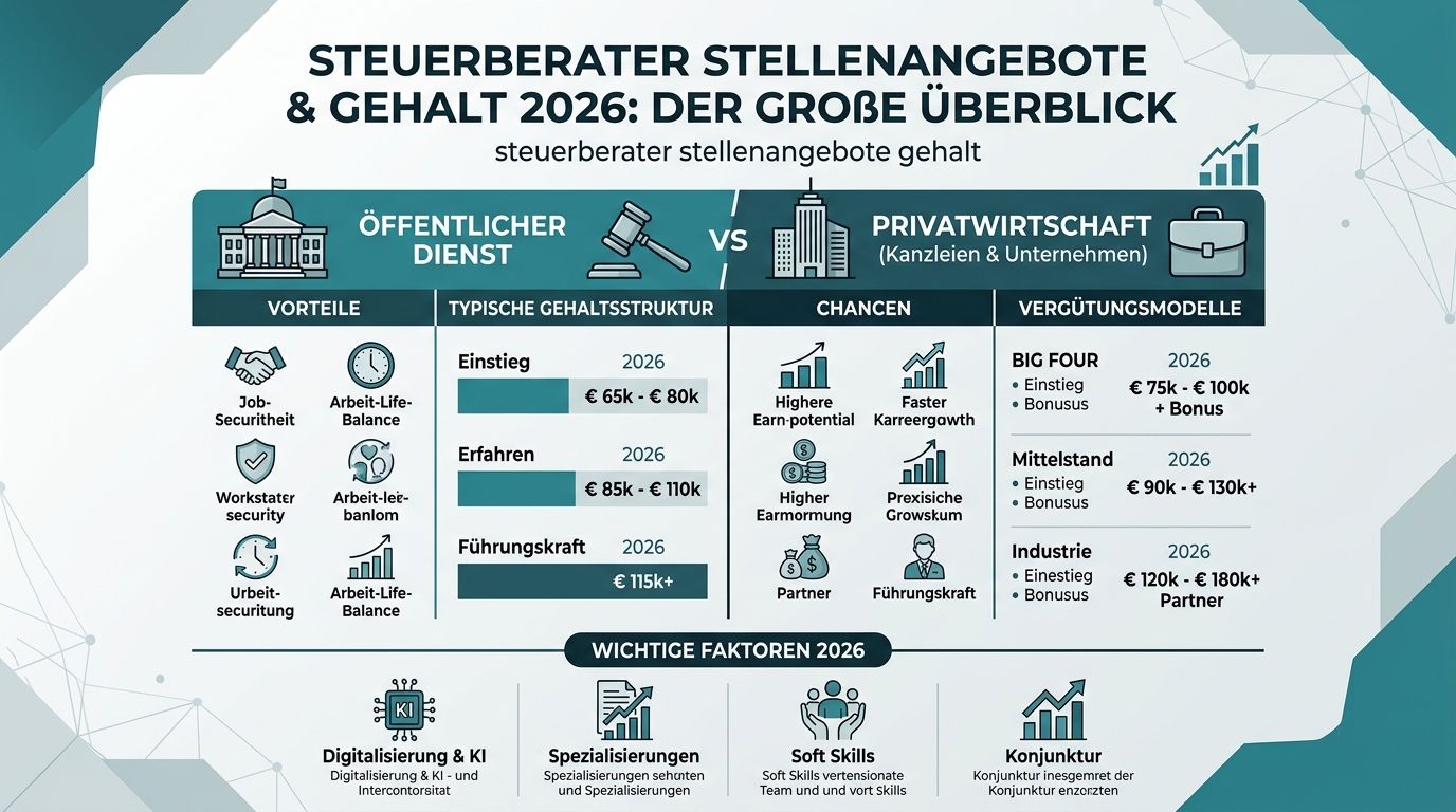 Infografik: steuerberater stellenangebote gehalt