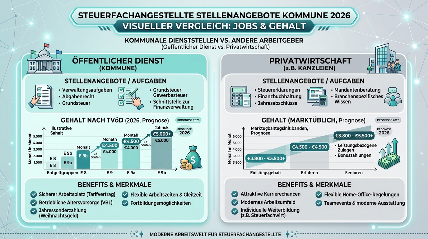 Infografik: steuerfachangestellte stellenangebote kommune