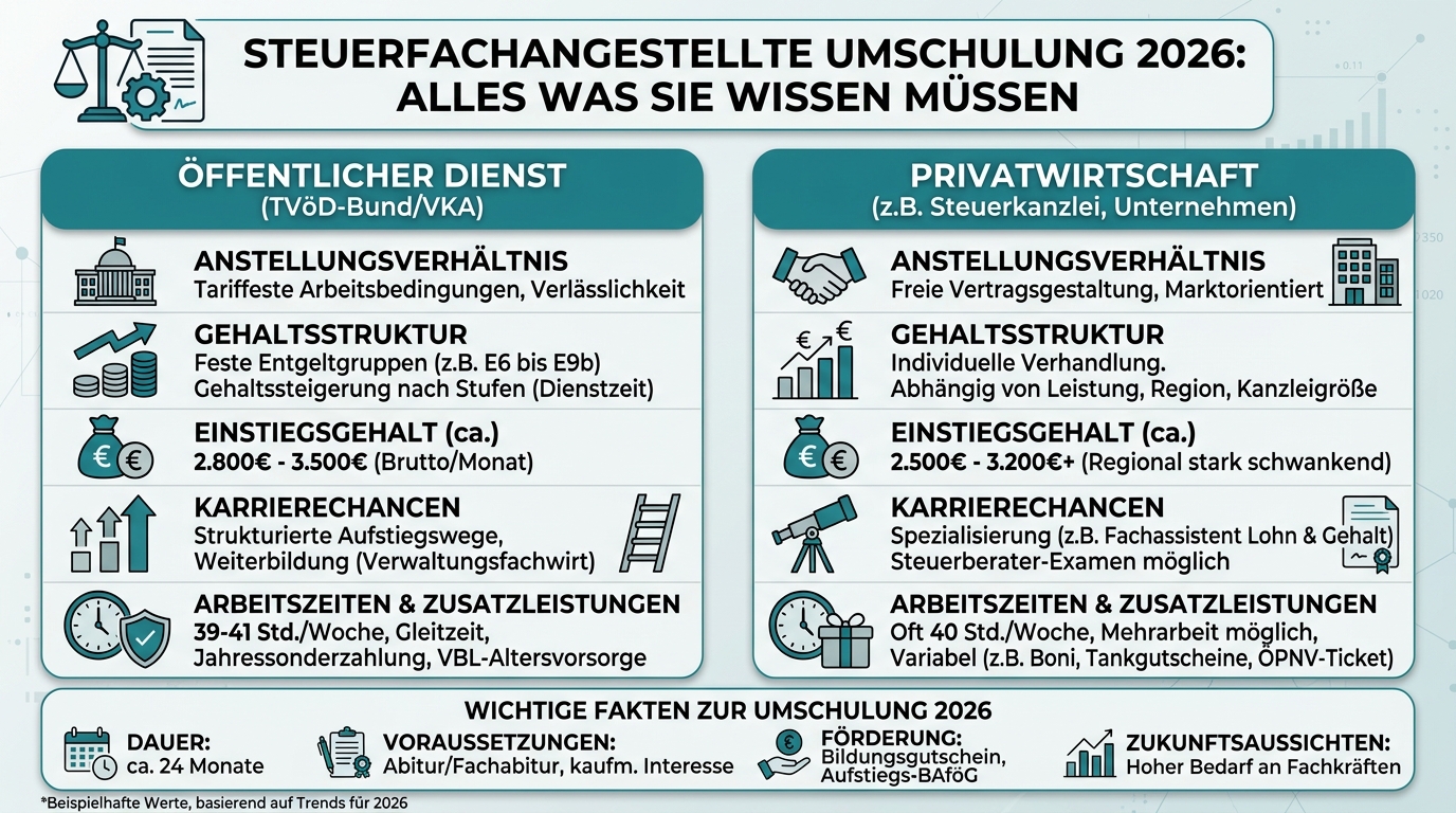 Infografik: steuerfachangestellte umschulung