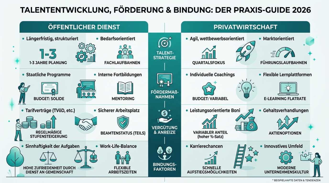 Talententwicklung, Förderung & Bindung: Der Praxis-Guide 2026 Infografik: talententwicklung förderung bindung