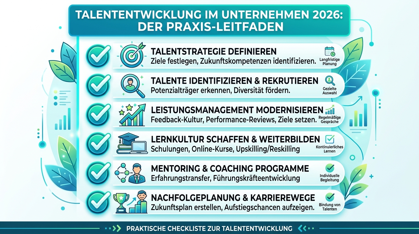 Talententwicklung im Unternehmen 2026: Der Praxis-Leitfaden Infografik: talententwicklung im unternehmen