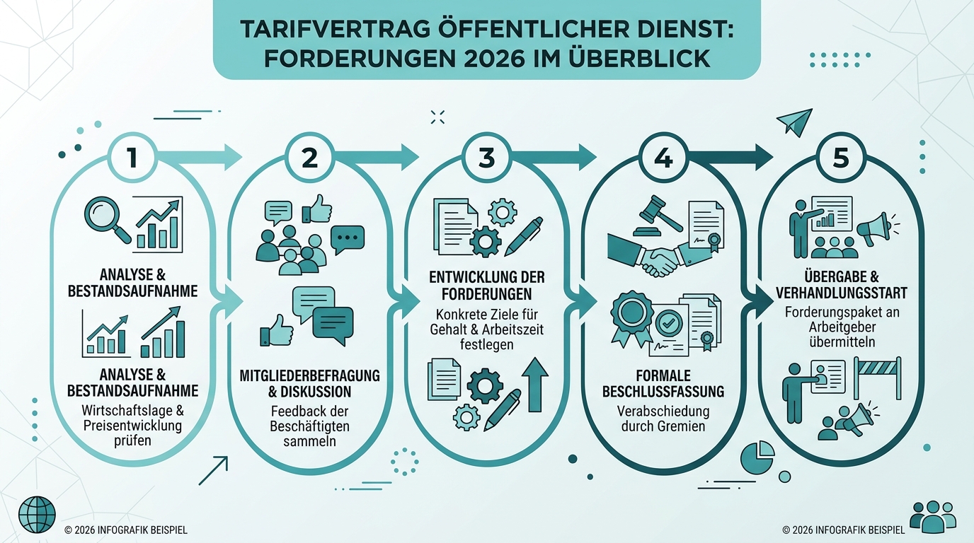 Infografik: tarifvertrag öffentlicher dienst forderungen