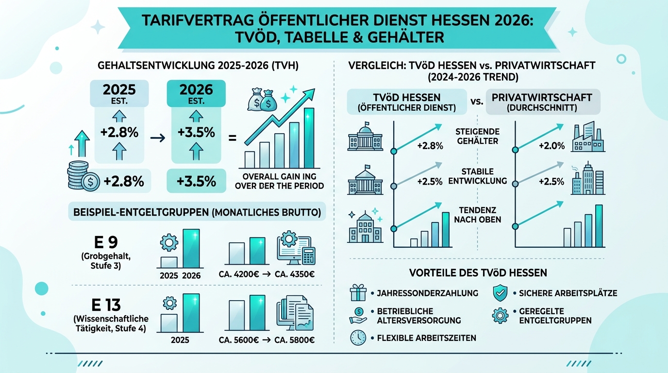 Infografik: tarifvertrag öffentlicher dienst hessen