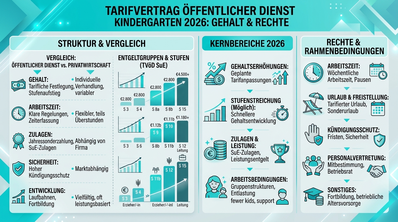 Infografik: tarifvertrag öffentlicher dienst kindergarten