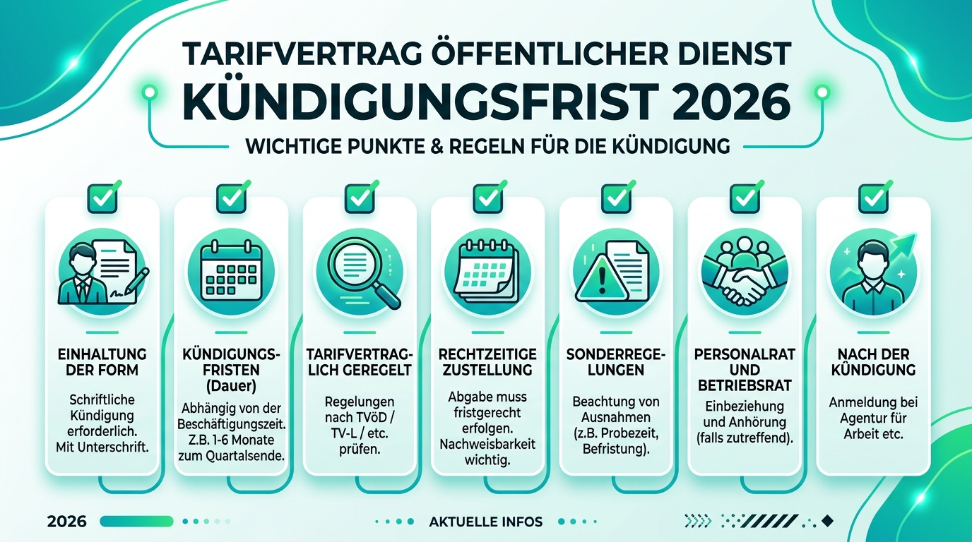 Infografik: tarifvertrag öffentlicher dienst kündigungsfrist