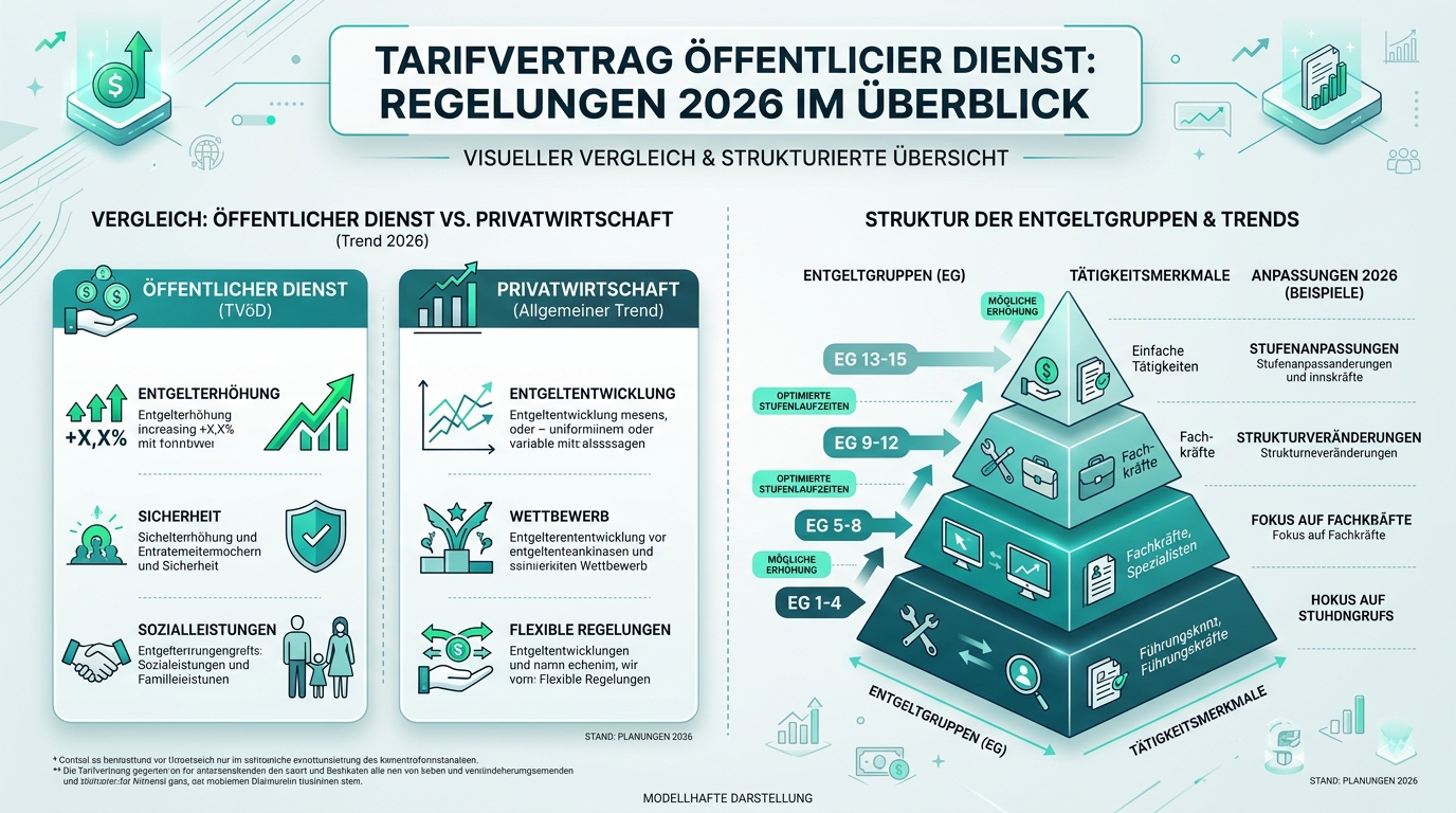 Infografik: tarifvertrag öffentlicher dienst regelungen