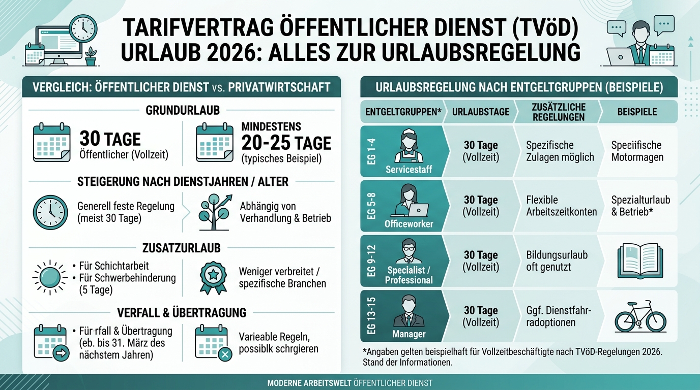 Infografik: tarifvertrag öffentlicher dienst urlaub