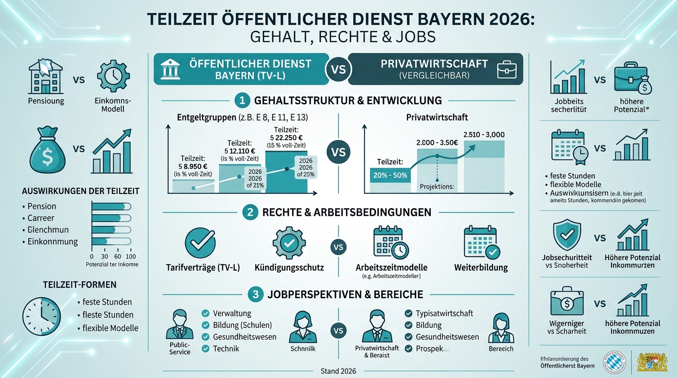 Infografik: teilzeit öffentlicher dienst bayern