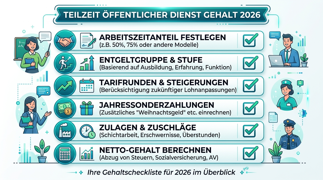 Infografik: teilzeit öffentlicher dienst gehalt