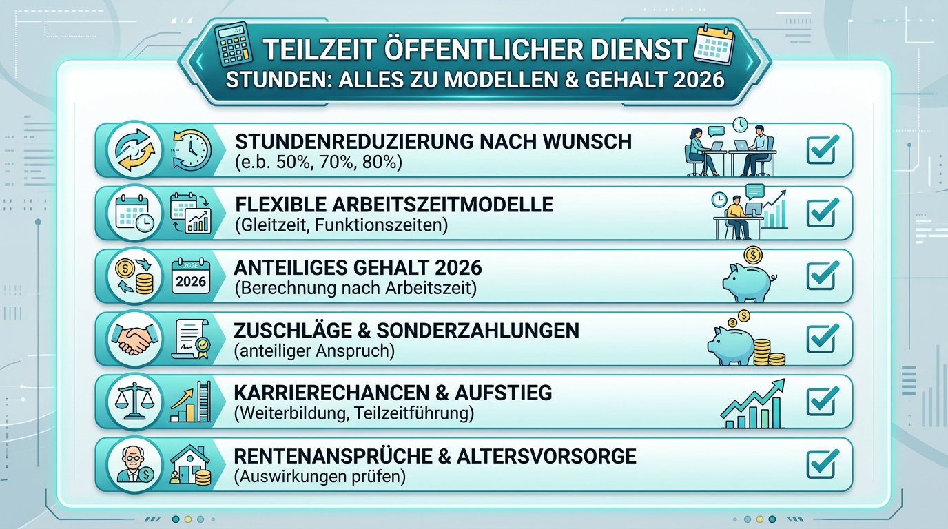 Infografik: teilzeit öffentlicher dienst stunden